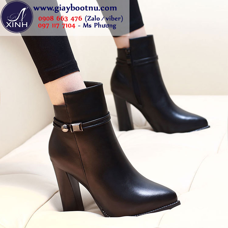 GBN159 giày boot nữ cổ ngắn cao 7cm  mang đến cho cô chủ phong cách sang chảnh và đẳng cấp!