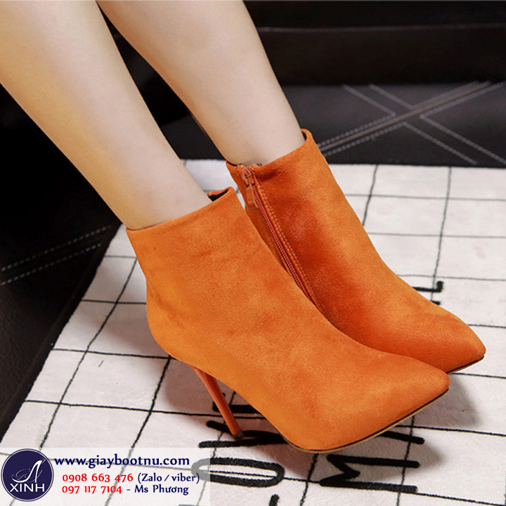 Giày boot nữ cao gót giúp cho nàng chân ngắn ăn gian chiều cao đáng kể!