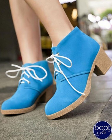 Giày boot nữ công sở dành cho bạn gái màu xanh GBN0202