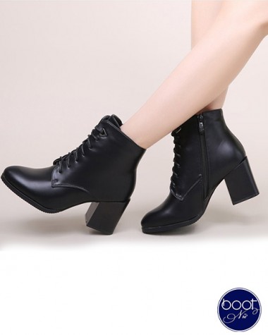 Giày boot nữ đế vuông 7cm sành điệu GBN6101