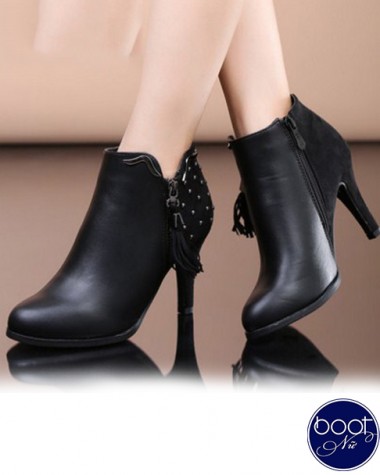 Giày boot nữ màu đen cực cá tính GBN4001