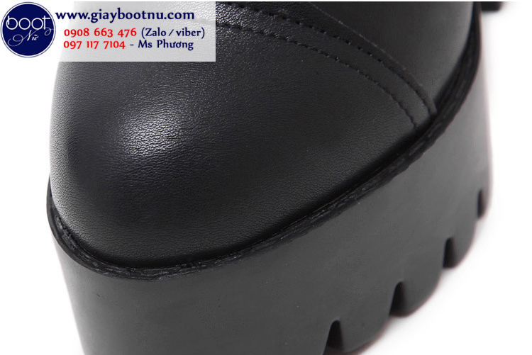 Boot nữ cổ ngắn đế thô sành điệu cao gót GBN170 Boot nữ cổ ngắn đế thô sành điệu cao gót GBN170