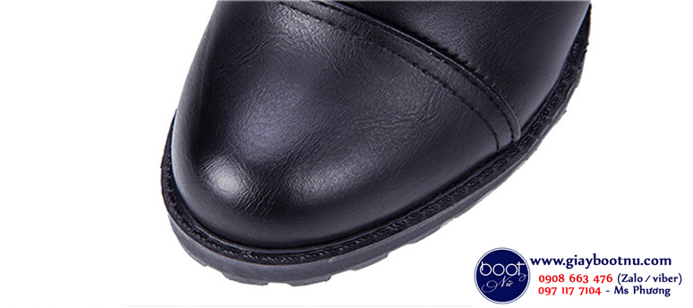 Boot nữ ngang đùi đế vuông sành điệu GCC21 Boot nữ ngang đùi đế vuông sành điệu GCC21