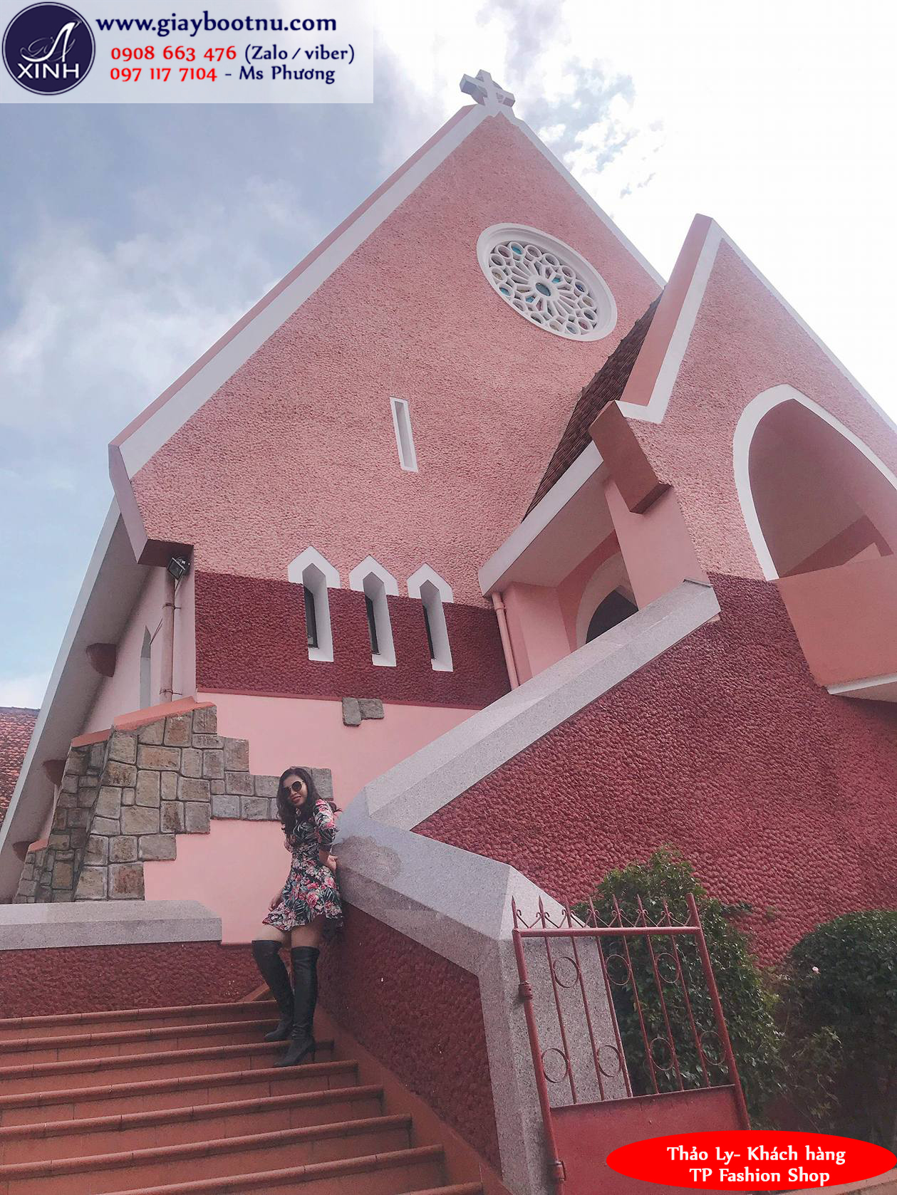 Khánh Ly xinh đẹp và thời thượng với giày boot nữ ống cao da bóng GCC10601 Khánh Ly xinh đẹp và thời thượng với giày boot nữ ống cao da bóng GCC10601