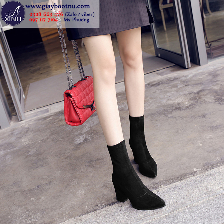 Giày boot nữ phong cách Âu Mỹ sành điệu GBN165 Giày boot nữ phong cách Âu Mỹ sành điệu GBN165