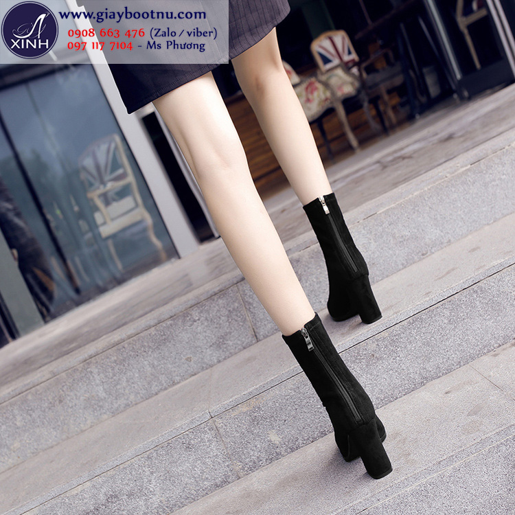 Giày boot nữ phong cách Âu Mỹ sành điệu GBN165 Giày boot nữ phong cách Âu Mỹ sành điệu GBN165
