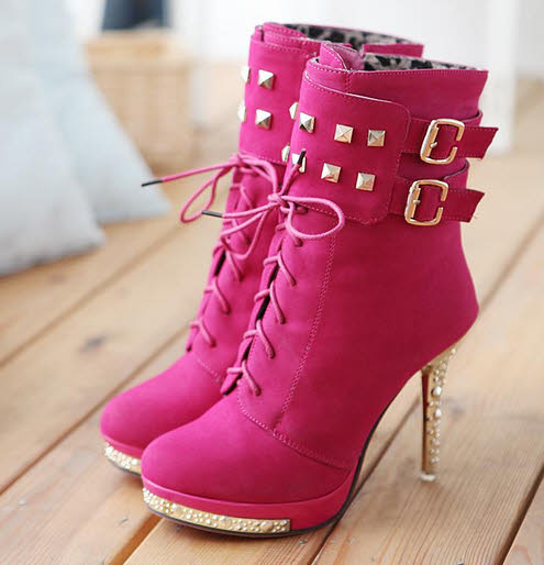 Giày boot nữ cao got đính pha lê Giày boot nữ cao got đính pha lê