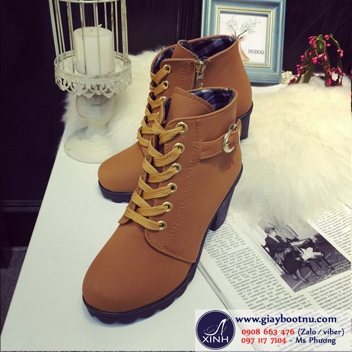 Giày boot nữ da bò đế bảng cao 8cm đệm mũi 3cm dễ dàng di chuyển! Giày boot nữ da bò đế bảng cao 8cm đệm mũi 3cm dễ dàng di chuyển!