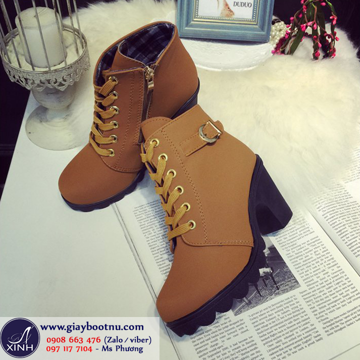 Giày boot nữ da bò đế bảng cao 8cm đệm mũi 3cm dễ dàng di chuyển! Giày boot nữ da bò đế bảng cao 8cm đệm mũi 3cm dễ dàng di chuyển!