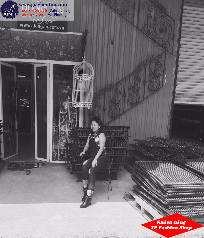 Chị Tôn Cẩm Nhung sang trọng và trẻ trung với giày boot nữ cổ ngắn sang trọng GBN129 Chị Tôn Cẩm Nhung sang trọng và trẻ trung với giày boot nữ cổ ngắn sang trọng GBN129