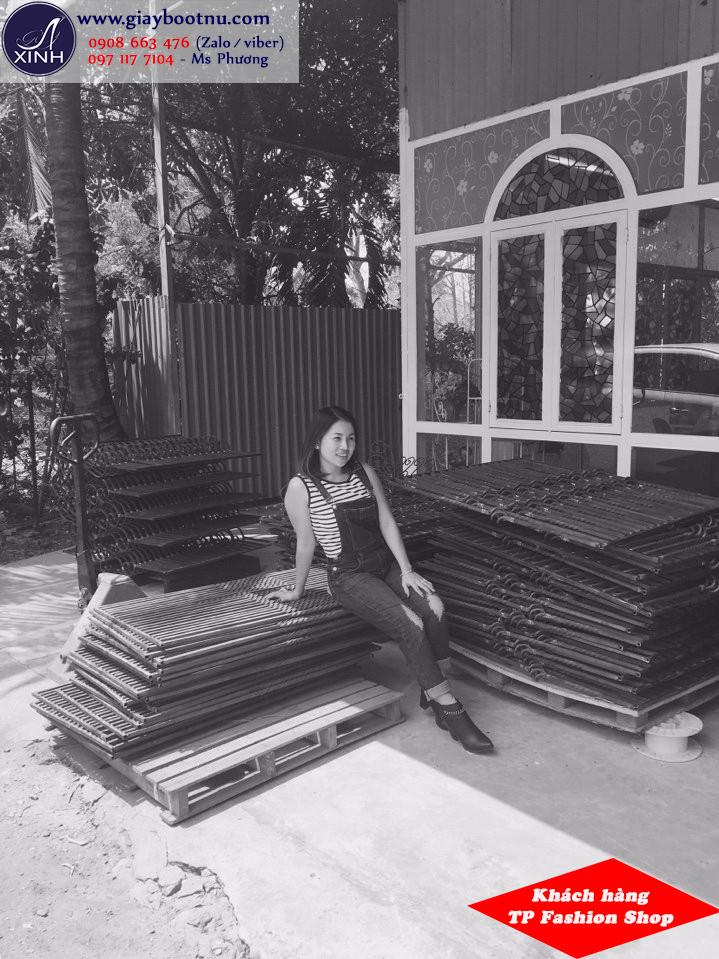 Chị Tôn Cẩm Nhung sang trọng và trẻ trung với giày boot nữ cổ ngắn sang trọng GBN129 Chị Tôn Cẩm Nhung sang trọng và trẻ trung với giày boot nữ cổ ngắn sang trọng GBN129