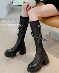 Giày boot lưới nữ cổ cao ĐẾ DẦY phong cách trẻ trung hiện đại GCC43A Giày boot lưới nữ cổ cao ĐẾ DẦY phong cách trẻ trung hiện đại GCC43A