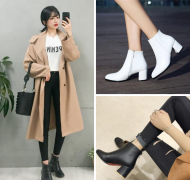 Những mẫu giày boot nữ đẹp đế thấp 6-8cm CHÂN ÁI cho NÀNG CÔNG SỞ